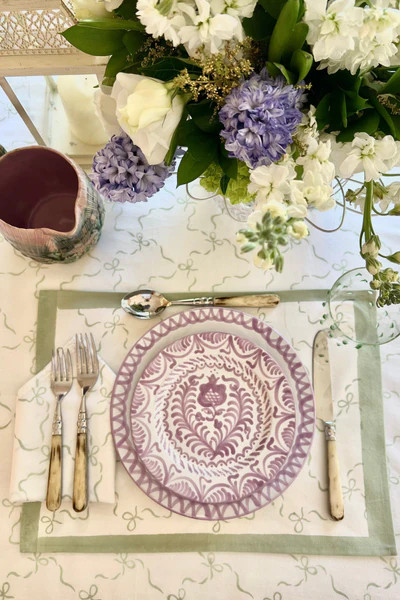 Sage Bows Tablecloth | Julia Amory