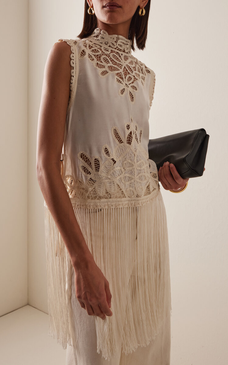 Adelina Fringed Lace Top | Moda Operandi (Global)