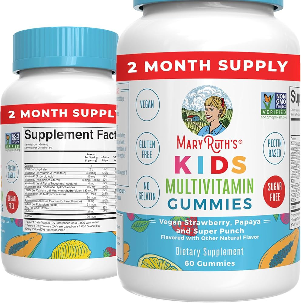 MaryRuth Organics Nutritional Supplement Multivitamin Gummy, Sugar Free, Kid and Toddlers Ages 2+... | Amazon (US)