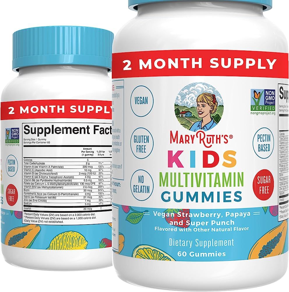 MaryRuth Organics Nutritional Supplement Multivitamin Gummy, Sugar Free, Kid and Toddlers Ages 2+... | Amazon (US)