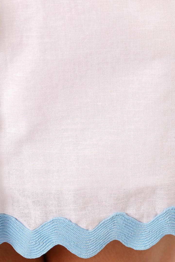 Harry Mini Dress - White Blue | Petal & Pup (US)