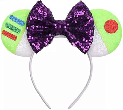 CLGIFT Toy Story Minnie Ears,Pick Buzz Light Year Minnie Ears, Silver gold blue minnie ears, Rain... | Amazon (US)