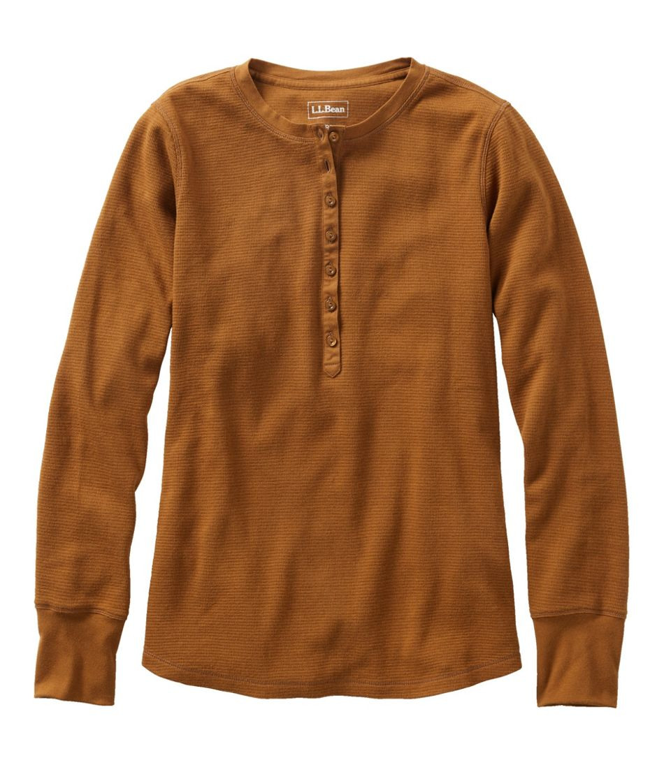 Women's Waffle-Knit Henley | L.L. Bean