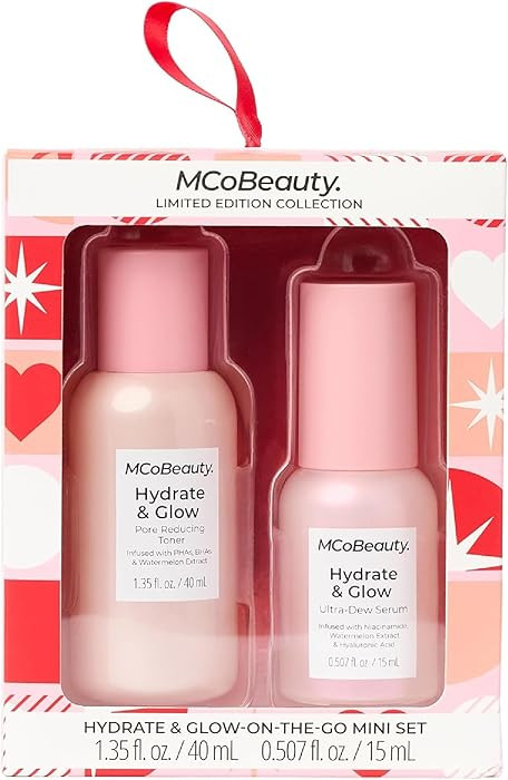 MCoBeauty Hydrate & Glow-On-The-Go Mini Gift Set - Pore Reducing Toner & Ultra-Dew Glass Skin Ser... | Amazon (US)