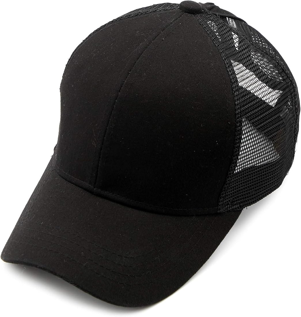 C.C Hatsandscarf Ponytail caps Messy Buns Trucker Plain Baseball Cap (BT-6) | Amazon (US)