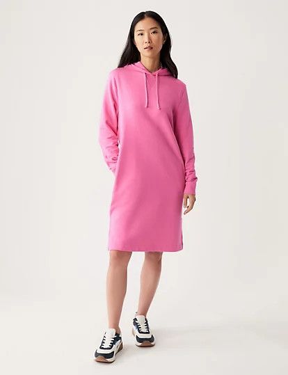 Jersey Hooded Knee Length Jumper Dress | Marks & Spencer (UK)