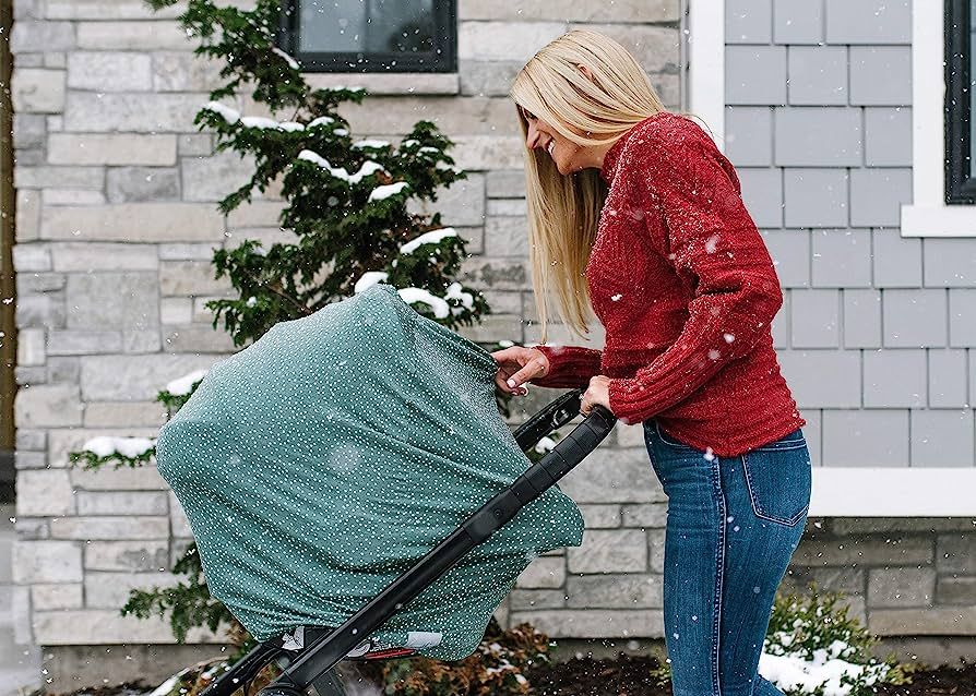 Baby Car Seat Cover Canopy and Nursing Cover Multi-Use Stretchy 5 in 1 Gift"Juniper" by Copper Pe... | Amazon (US)
