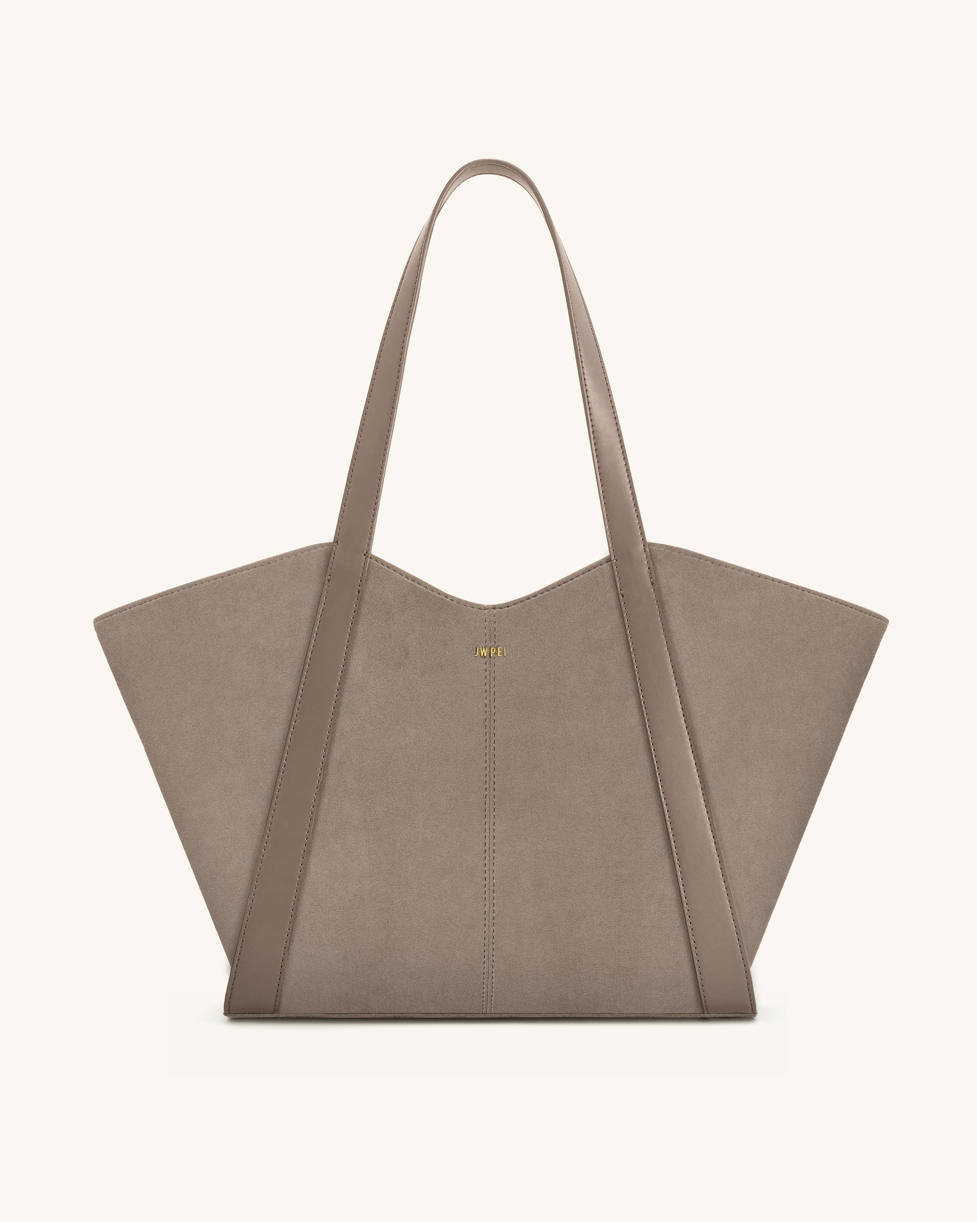 Kiana Large Capacity Faux Suede Tote Bag - Taupe | JW PEI US