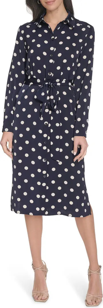 Polka Dot Long Sleeve Shirtdress | Nordstrom Rack