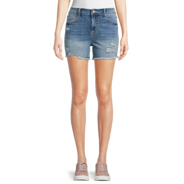 No Boundaries Juniors' Midi Jean Short | Walmart (US)