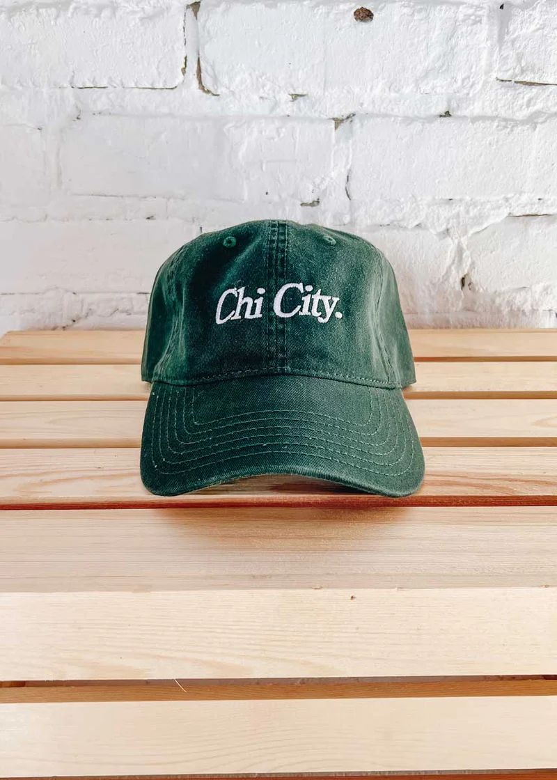 Chi City Dad Hat - Hunter Green | Alice & Wonder