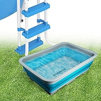 11.8" x 7.87" x 4.5" Pool Foot Bath Tray for Swimming Pool, Non- Slip Collapsible Foot Bath for P... | Amazon (US)