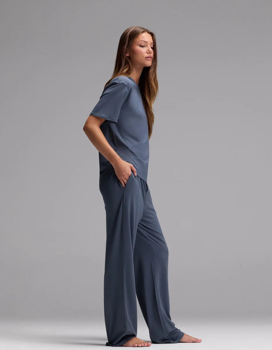 Women's First Layer Pajama Short Sleeve Tee & Pajama Pant Set | Cozy Earth