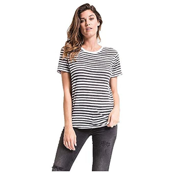 Z SUPPLY Women's The Ultimate Striped Crew Short Sleeve Tee | Amazon (US)