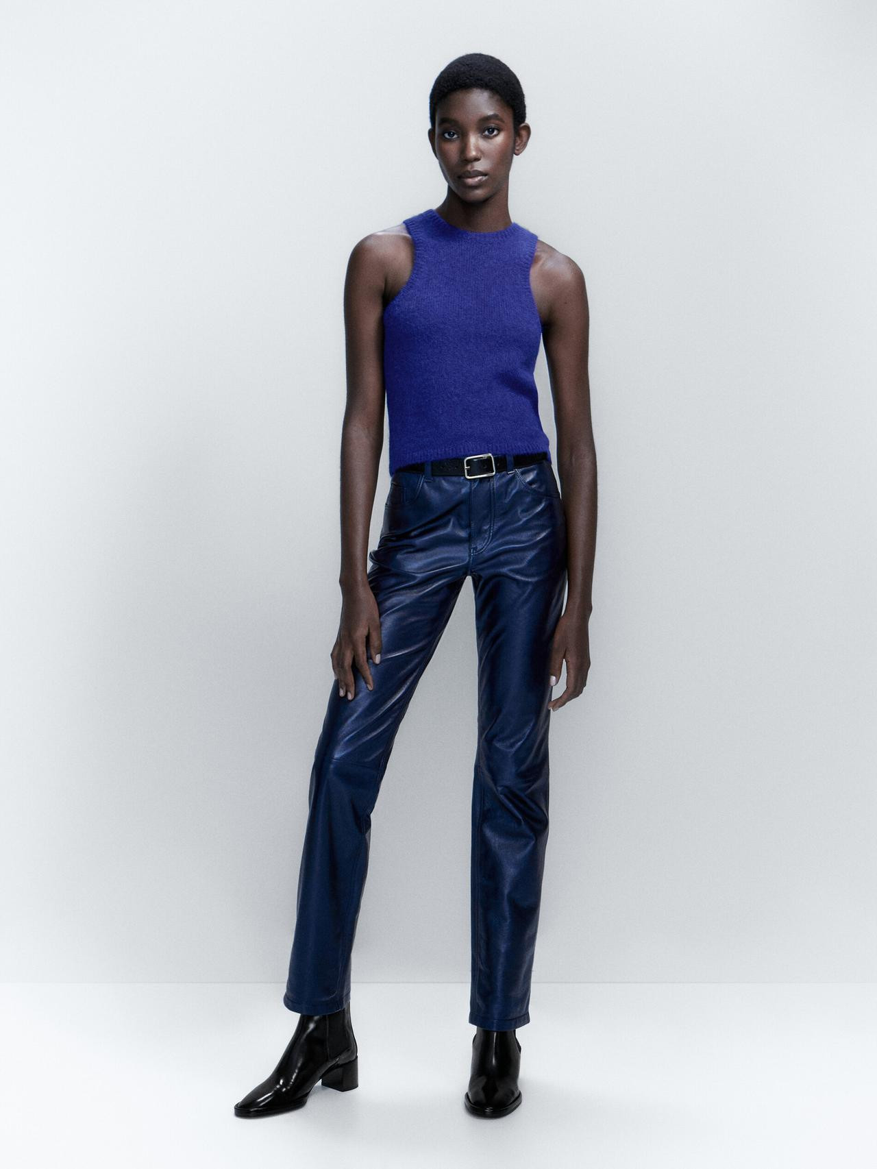 Wool blend knit top | Massimo Dutti US