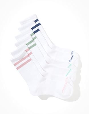 AEO Striped Crew Sock 3-Pack | American Eagle Outfitters (US & CA)