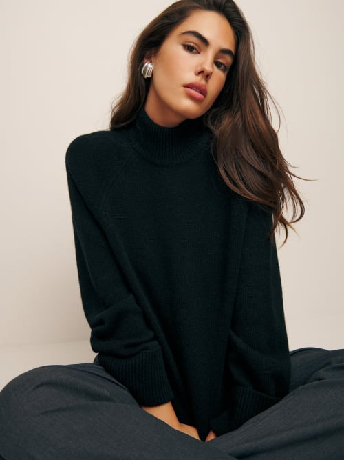 Garrett Cashmere Oversized Turtleneck | Reformation (Global)