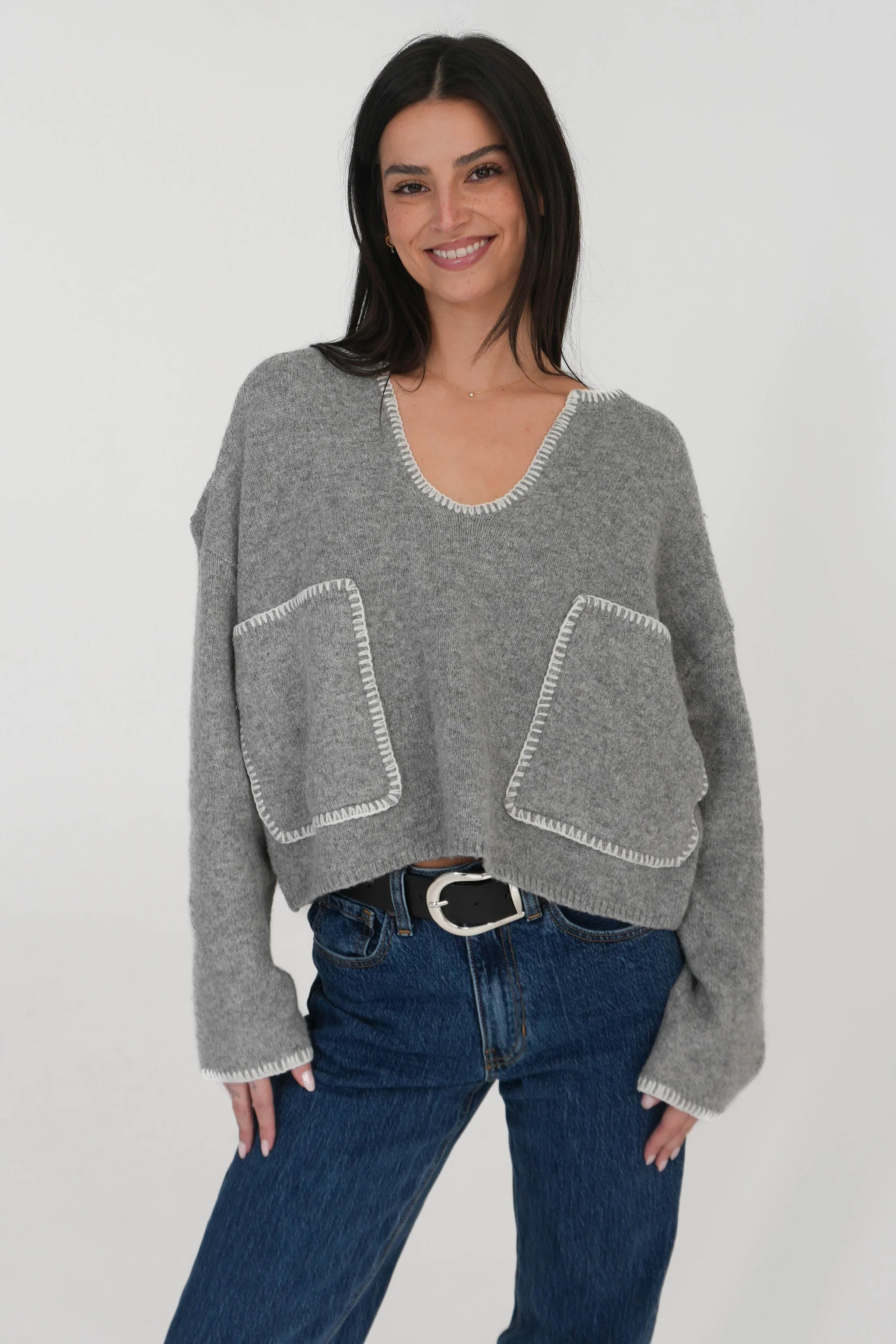 Danielle Sweater in Grey | Grey Bandit