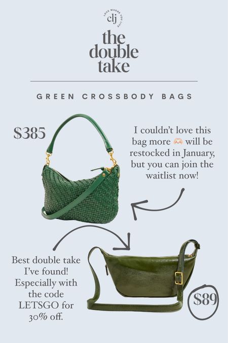 The Double Take: Green Crossbody Bags

#LTKGiftGuide #LTKstyletip #LTKsalealert