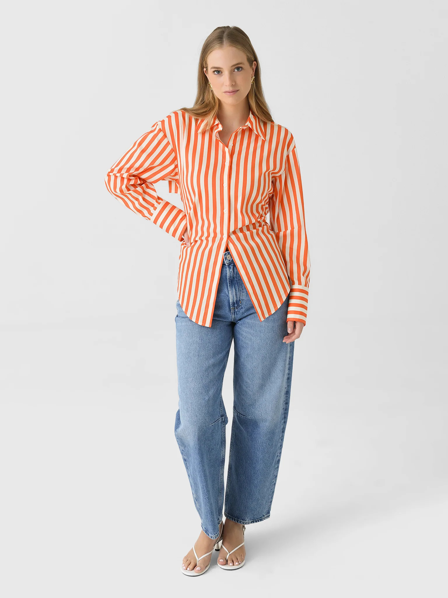 SIMON MILLER
                      
                     Women's Loch Poplin Button-Down Shirt | Saint Bernard