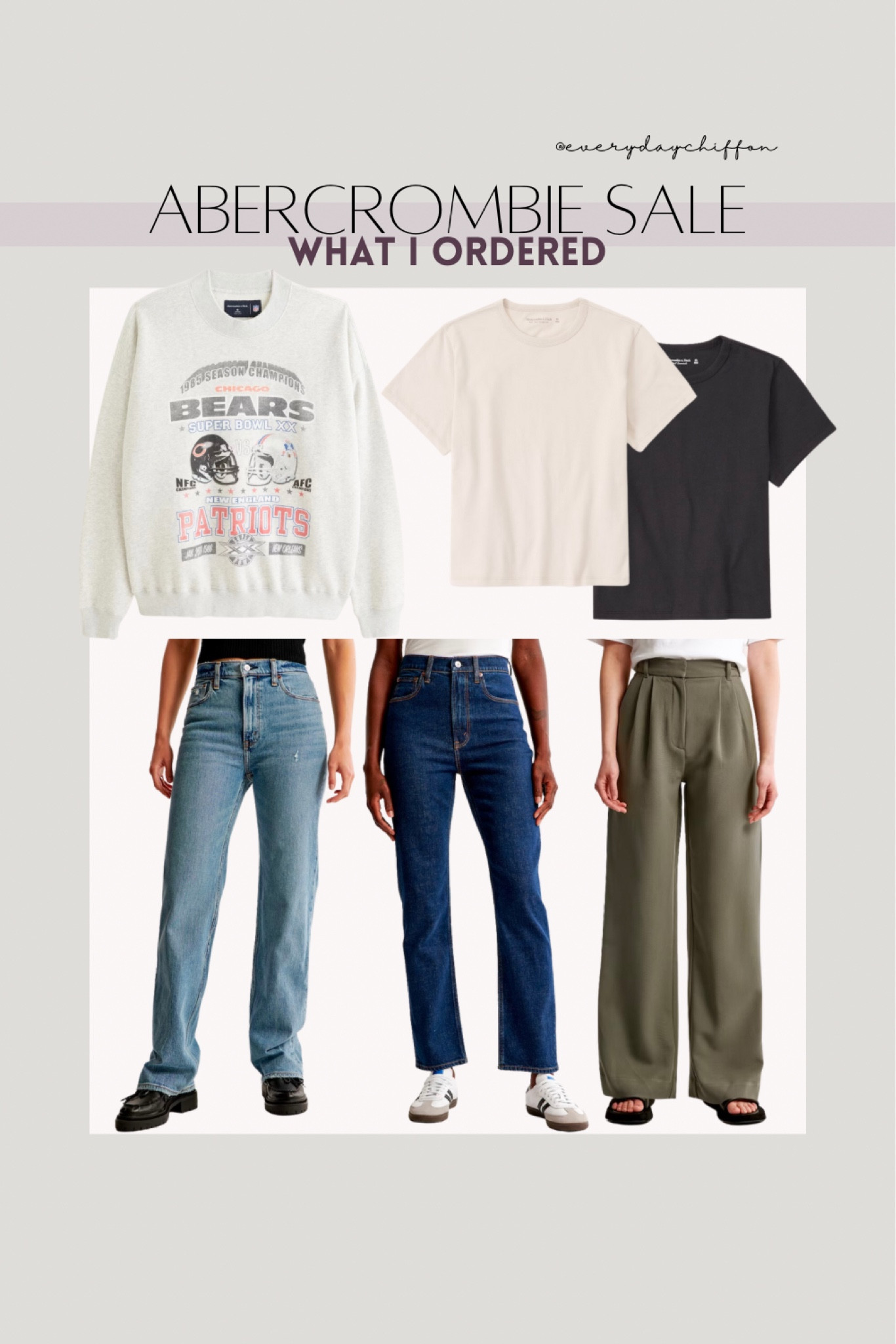 Abercrombie sale! What I ordered

Fall outfits 
Abercrombie jeans 
Trouser pants 
Cropped tee
NFL sweatshirt 
Oversized sweatshirt 
Chicago bears apparel 
Game day outfit 
Casual outfit 

#LTKBacktoSchool #LTKsalealert #LTKFind