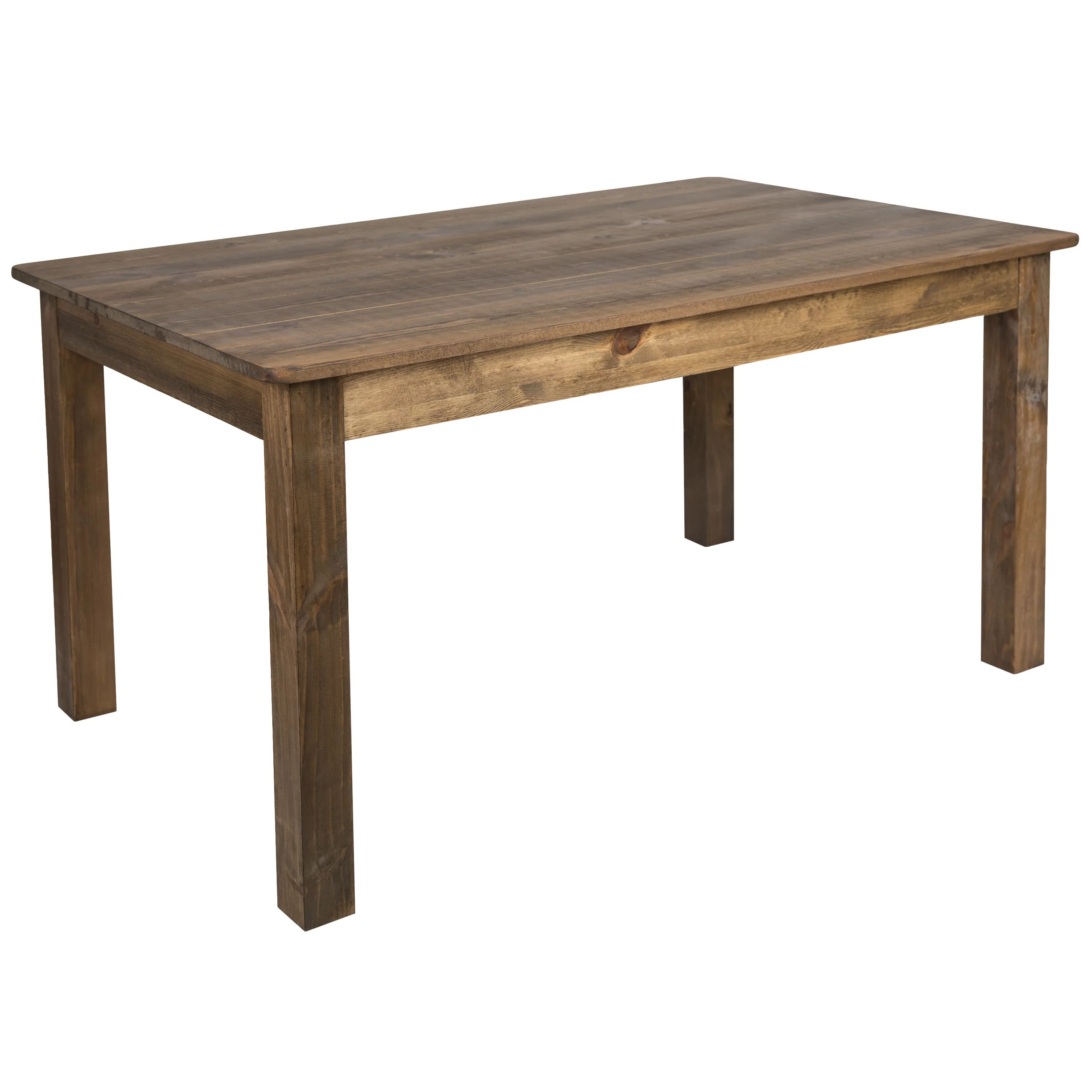 Flash Furniture HERCULES 60" x 38" Rectangular Antique Rustic Solid Pine Farm Dining Table - Walm... | Walmart (US)