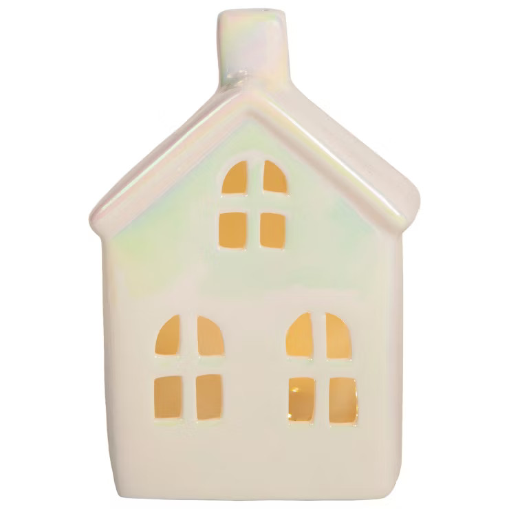 Northlight 6" LED Lighted Ceramic House Christmas Decoration, Warm White Lights | Target