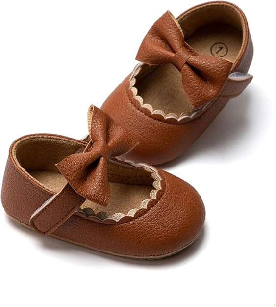 Meckior Infant Baby Girls Soft Sole Bowknot Princess Wedding Dress Mary Jane Flats Prewalker Newb... | Amazon (US)