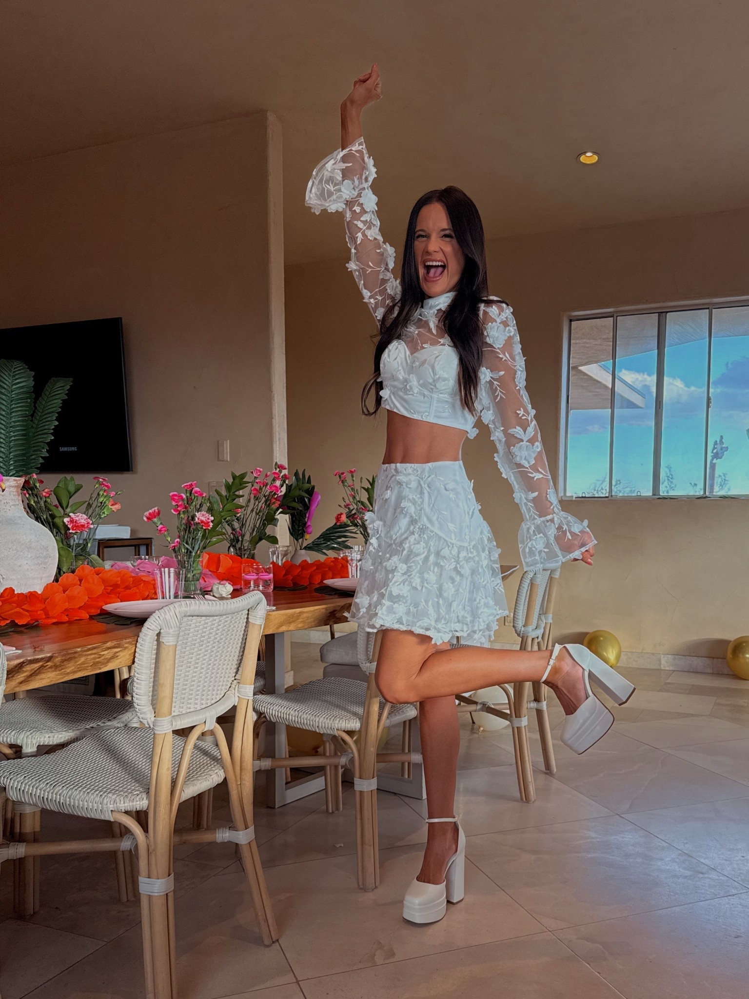 Bride | bachelorette party | 2 piece set | 3d floral | bridal | wedding | white dress 

#LTKStyleTip #LTKWedding #LTKParties