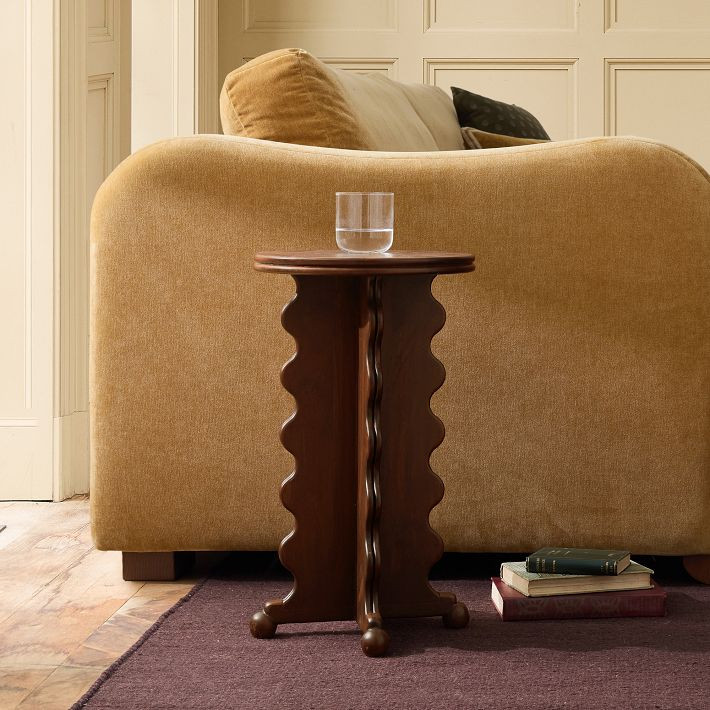 Pierce & Ward Scalloped Drink Table (12") | West Elm (US)