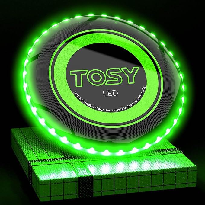 TOSY 36 and 360 LEDs Frisbee - Extremely Bright Flying Disc, Smart Modes, Glow in The Dark, Auto ... | Amazon (US)