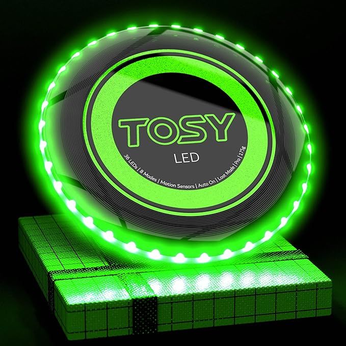 TOSY 36 and 360 LEDs Frisbee - Extremely Bright Flying Disc, Smart Modes, Glow in The Dark, Auto ... | Amazon (US)