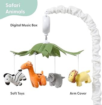 The Peanutshell Crib Mobile for Boys or Girls - White Musical Baby Crib Mobile with 12 Lullabies,... | Amazon (US)