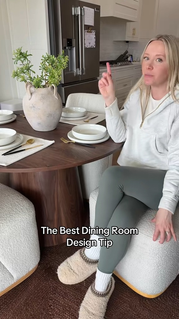 One of my favorite little design upgrades that makes a big difference in your dining room.

Swapping to dining chairs on wheels makes them so much easier to move (especially for everyday use or hosting), while still keeping that elevated, high-end look.

Linking some of my favorite options here.

#LTKSaleAlert #LTKHome