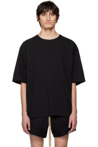 Fear of God - Black Double-Layered T-Shirt | SSENSE