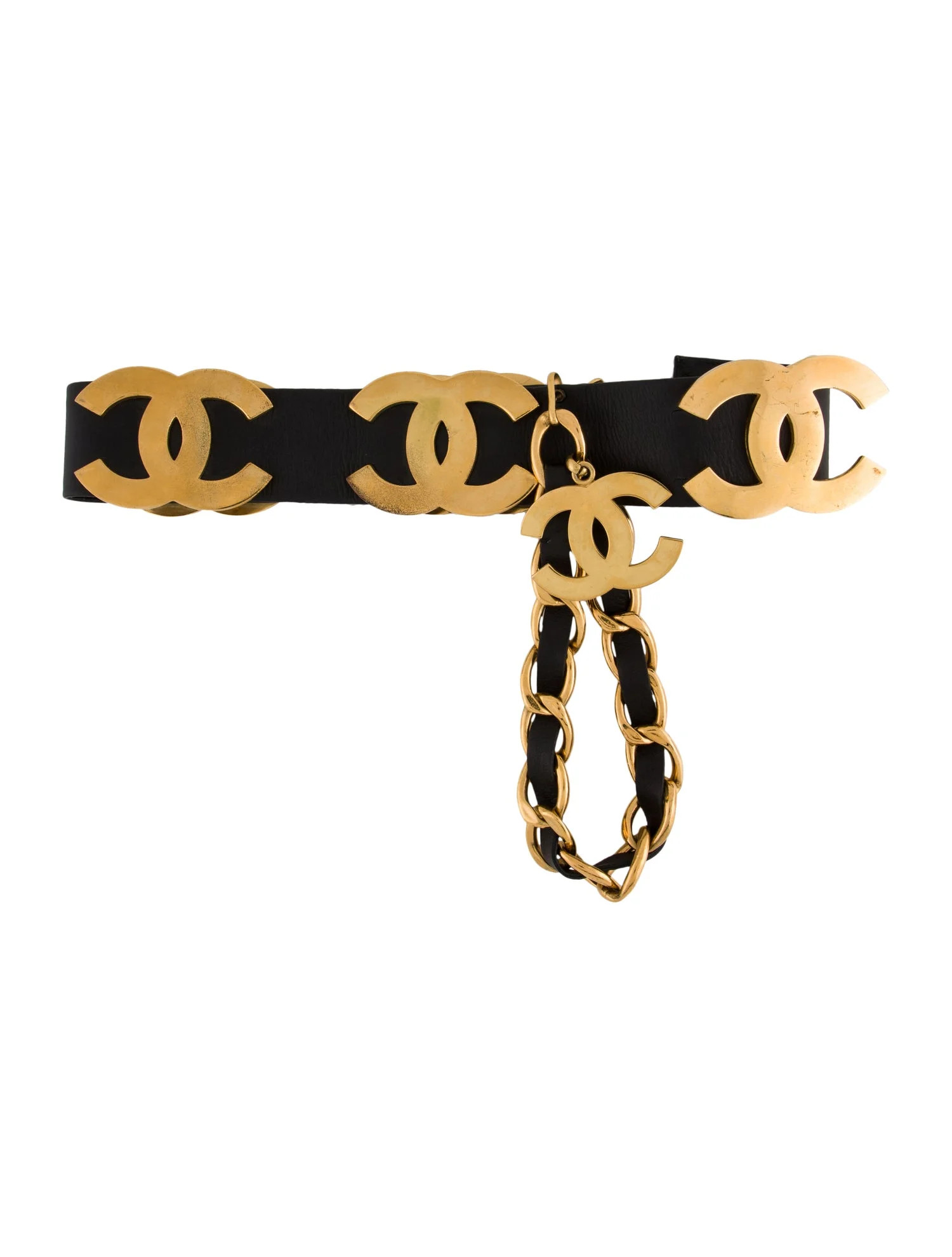 Chanel 1993 Interlocking CC Logo Waist Belt - Black Belts, Accessories - CHA1117643 | The RealRea... | The RealReal