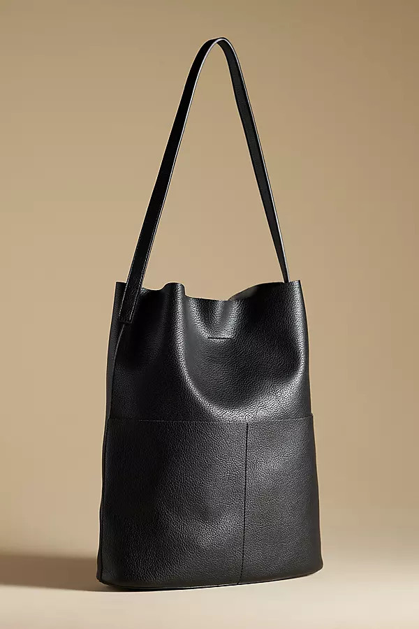 The Joss Faux-Leather Bucket Tote w/Mini Pouch | Anthropologie (US)