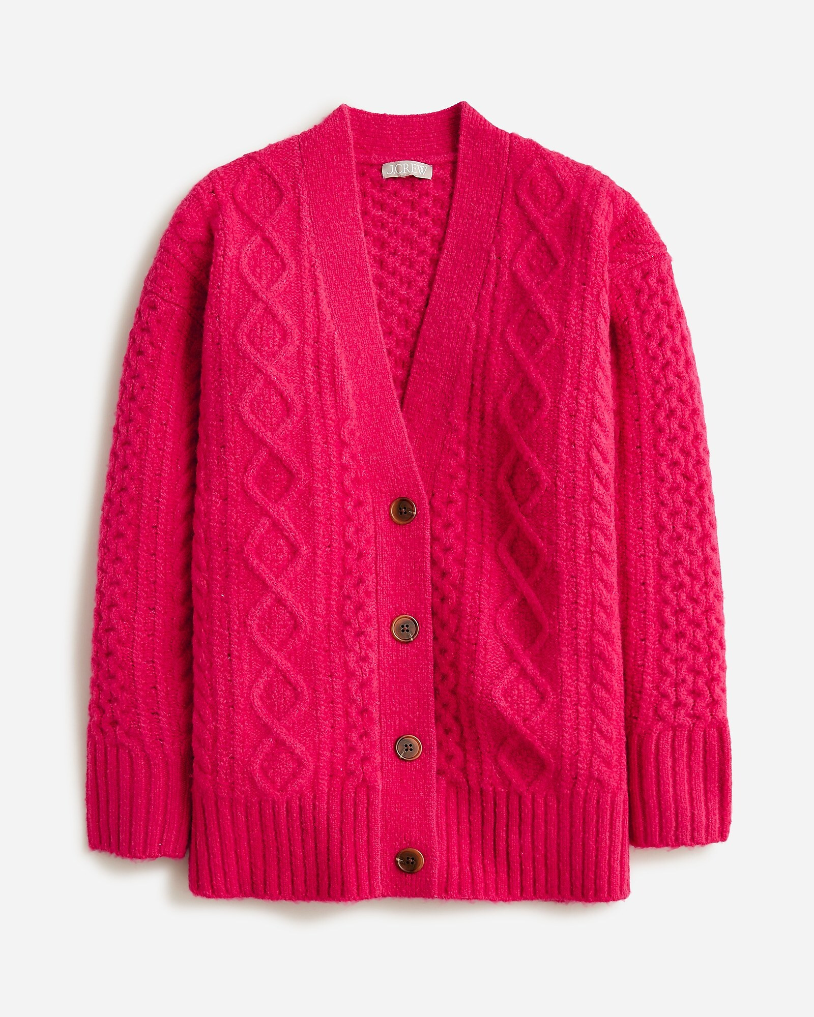 Cable-knit stretch cardigan sweater | J. Crew US