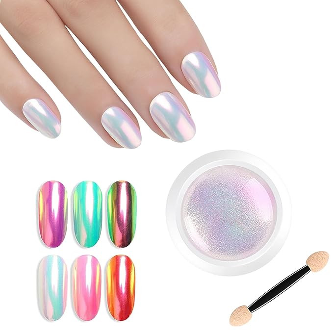 Chrome Nail Powder Mermaid Chrome Nail Powder, | Amazon (US)