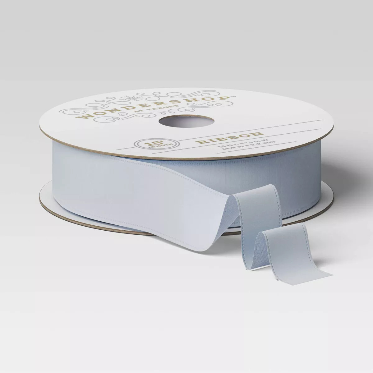 5/8" Velvet Fabric Christmas Ribbon 15' Light Blue - Wondershop™​​​​​​​ | Target