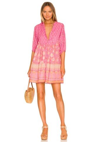 SPELL Utopia Tunic Mini Dress in Flamingo from Revolve.com | Revolve Clothing (Global)