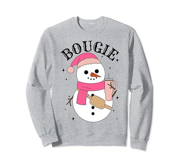 Funny Christmas Boo-jee Snowman Bougie Christmas Winter Sweatshirt | Amazon (US)