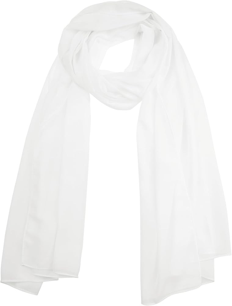 Women's Solid Chiffon Scarf, Lightweight Soft Sheer Long Head Wrap Shawl Scarves for All Season | Amazon (US)