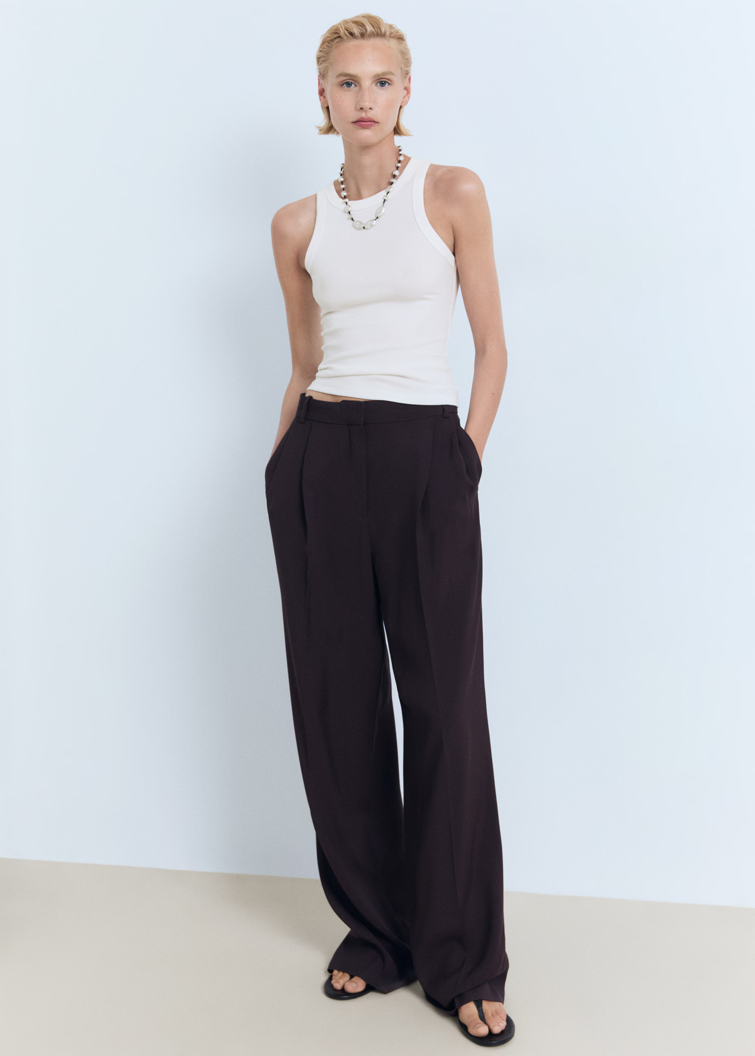 Ribbed cotton-blend top - Women | MANGO USA | Mango (US/MX/AU)