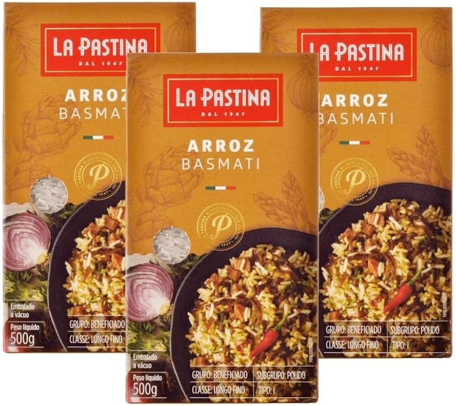 Kit De 3 Unidades de Arroz Indiano Basmati La Pastina 500g | Amazon (BR)