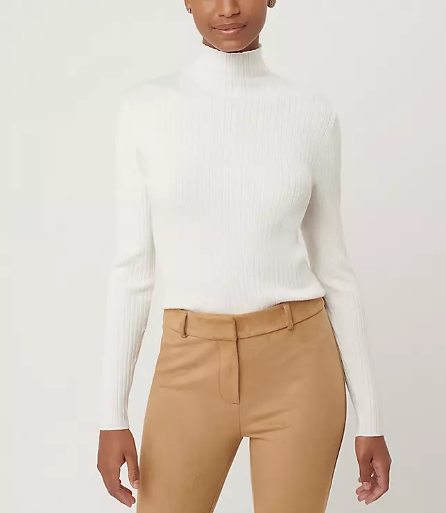 Ribbed Turtleneck Sweater | LOFT | LOFT