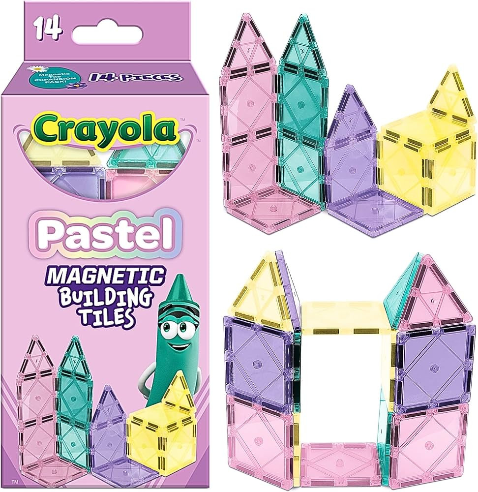 CreateOn Crayola Magnetic Tiles, Building Set for Kids, Magnetic Building Toys for Kids, STEM Tra... | Amazon (US)