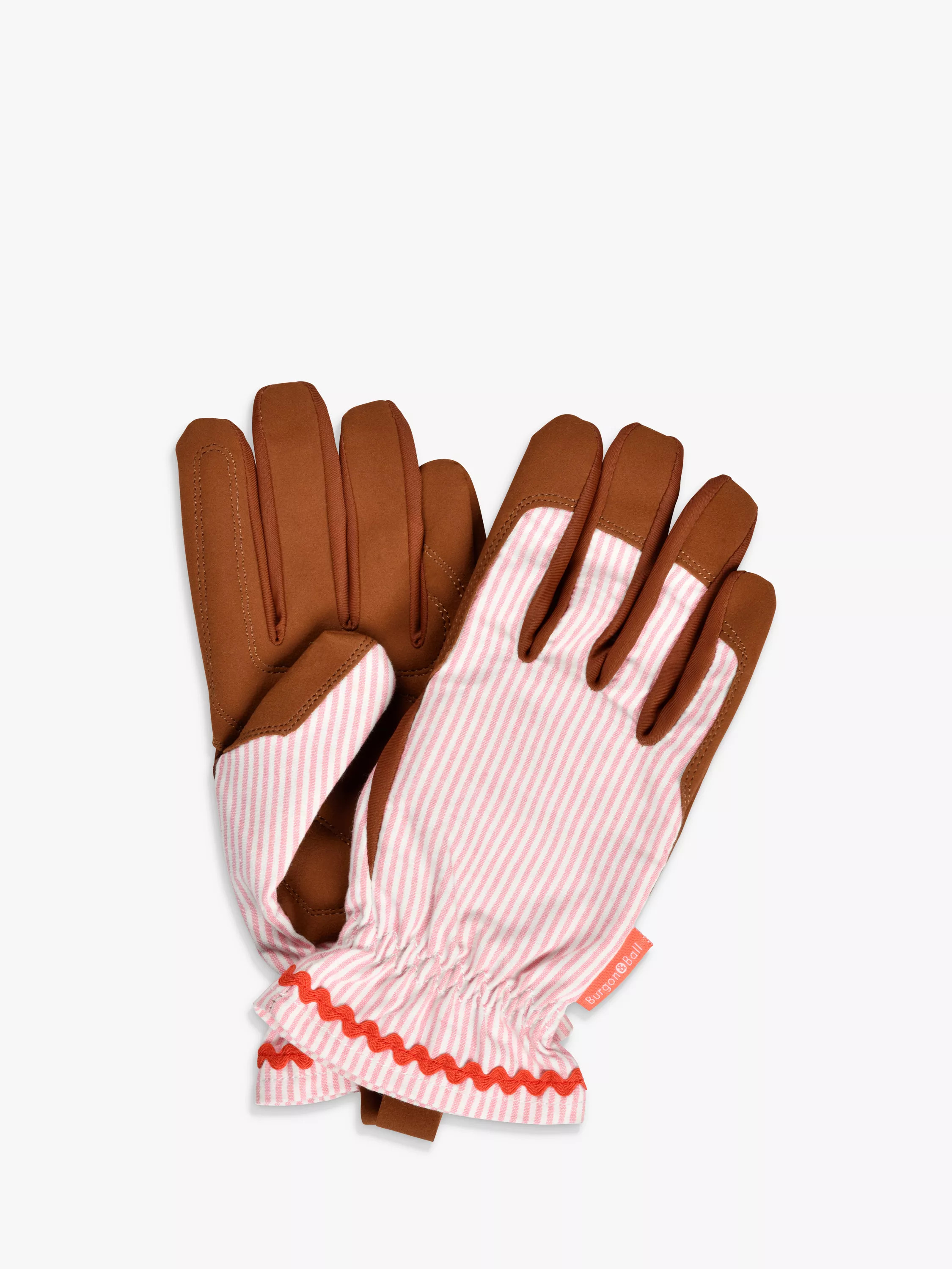 Burgon & Ball Striped Gardening Gloves, Pink | John Lewis (UK)