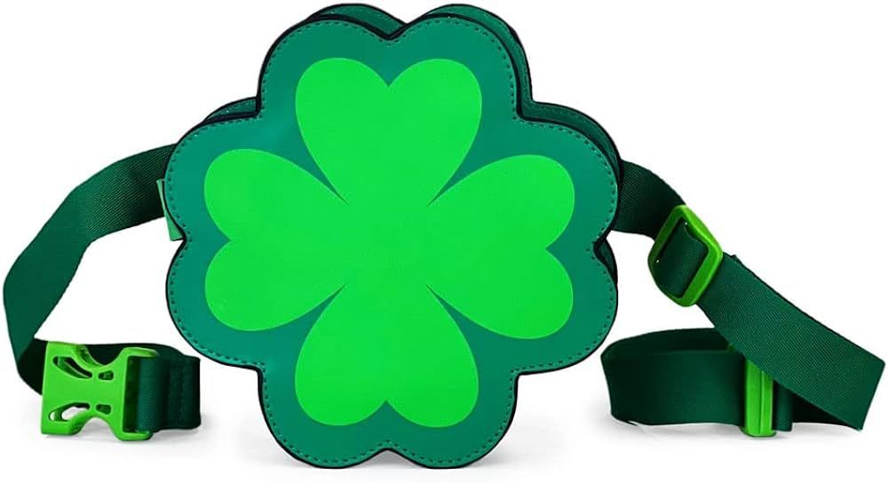 Tipsy Elves St Patrick’s Day Green Lucky Clover Fanny Pack - Stylish and Cute Shamrock Waist Ba... | Amazon (US)
