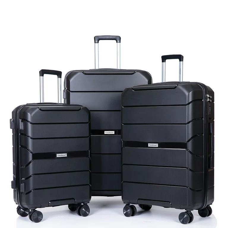 Travelhouse 3 Piece Luggage Set Hardshell Lightweight Suitcase with TSA Lock Spinner Wheels 20in2... | Walmart (US)
